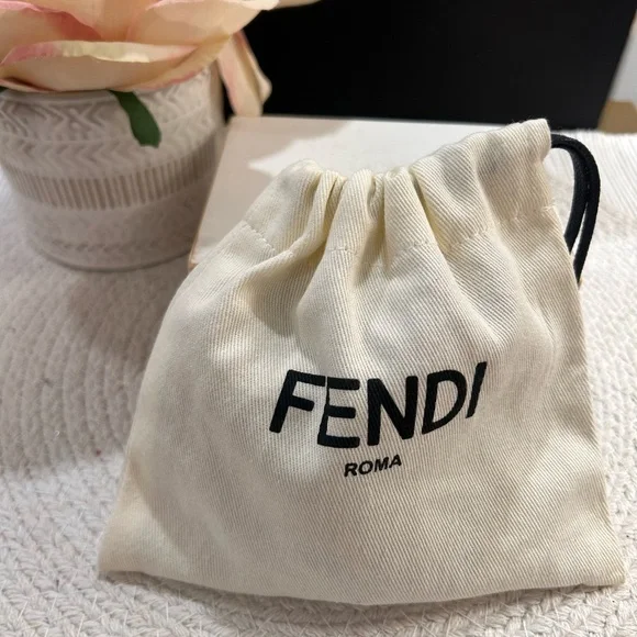 Authentic Fendi FENDACE Hair Accessory Hair Tie Scrunchie Silk - Picture 5 of 5